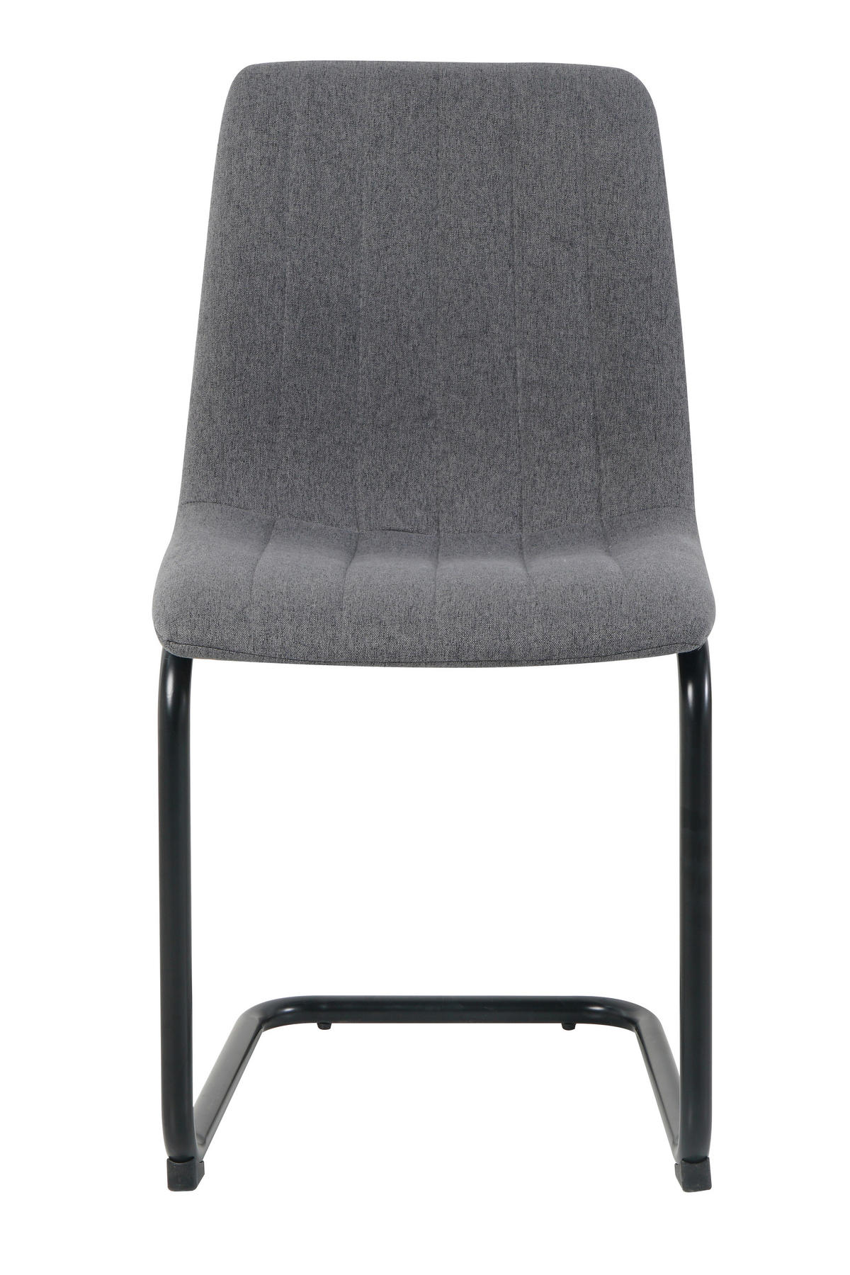 STUHL-SET 2 Stück  in Struktur  - Anthrazit/Schwarz, Design, Textil/Metall (43/87/53cm) - Livetastic