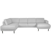 SOFFA i flatväv ljusgrå  - ljusgrå/svart, Design, metall/trä (310/78/197cm) - Pure Home Comfort