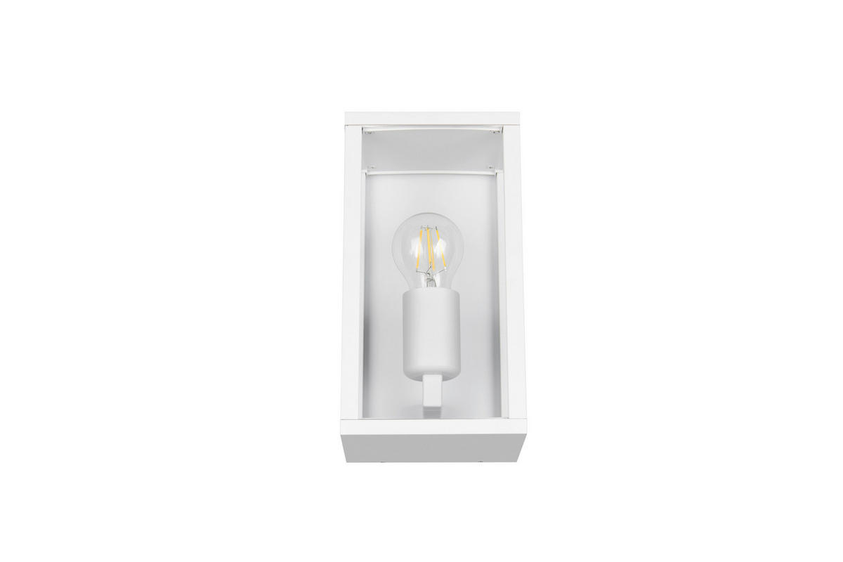 VÄGGLAMPA FÖR UTOMHUS - klar/vit, Basics, metall/glas (14/14/26cm) - Trio Leuchten