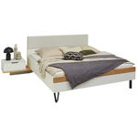 BETTANLAGE 180/200 cm  in Weiß, Wildeiche, Anthrazit, Naturfarben  - Wildeiche/Anthrazit, Design, Holz/Holzwerkstoff (180/200cm) - Dieter Knoll