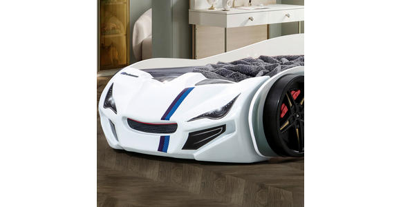 AUSZIEHBETT 90/200 cm  in Weiß  - Schwarz/Braun, KONVENTIONELL, Holz/Holzwerkstoff (90/200cm) - Xora