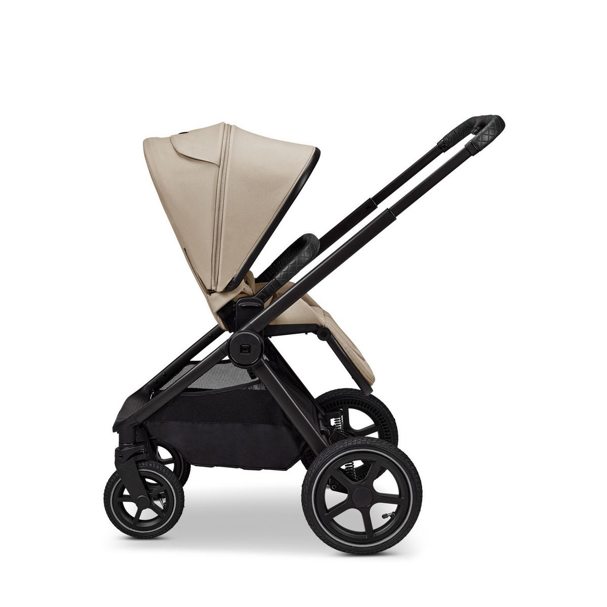 KINDERWAGENSET  GIO FOLD SET AIR  sand  - Sandfarben/Schwarz, Basics, Textil/Metall (120/58/92cm) - Moon Edition