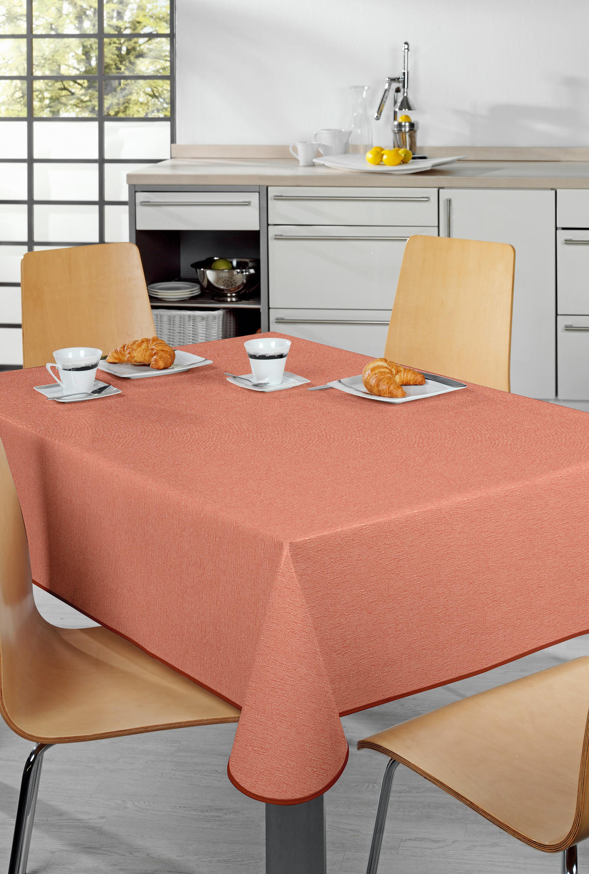 TISCHDECKE MILANO Textil Terracotta 130/220 cm  - Terracotta, Basics, Textil (130/220cm) - Peyer Syntex