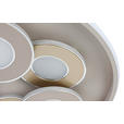 LED-DECKENLEUCHTE Ilok 50/5 cm  - Sandfarben/Chromfarben, Design, Kunststoff/Metall (50/5cm) - Novel