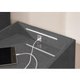 NACHTSCHRANK 47/61/46 cm  - Anthrazit/Silberfarben, Basics, Holzwerkstoff/Kunststoff (47/61/46cm) - Esposa
