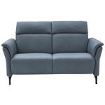 2-SITZER-SOFA  in Echtleder Graublau   - Graublau/Schwarz, KONVENTIONELL, Leder/Metall (178/103/92cm) - Dieter Knoll