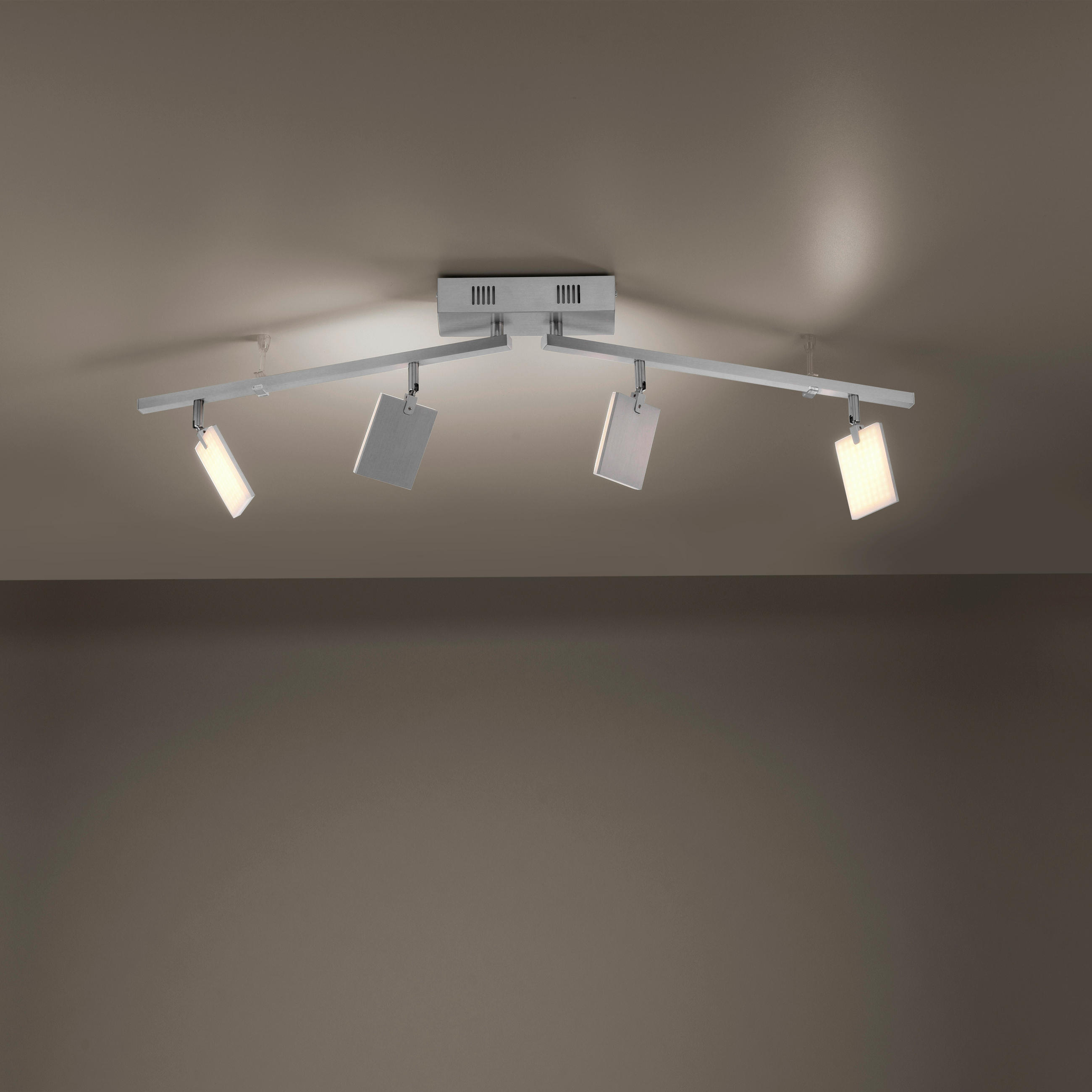 LED-STRAHLER PURE-MIRA 101/95/22,5 cm   - Alufarben, Design, Kunststoff/Metall (101/95/22,5cm) - Neuhaus PURE