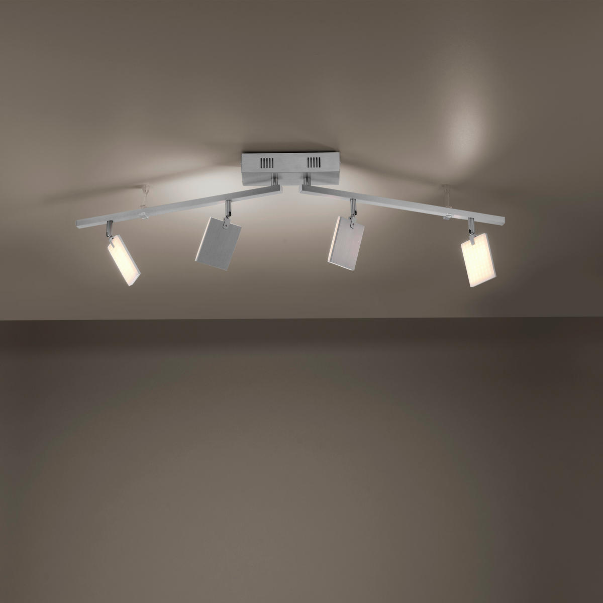 LED-STRAHLER PURE-MIRA 101/95/22,5 cm   - Alufarben, Design, Kunststoff/Metall (101/95/22,5cm) - Neuhaus PURE