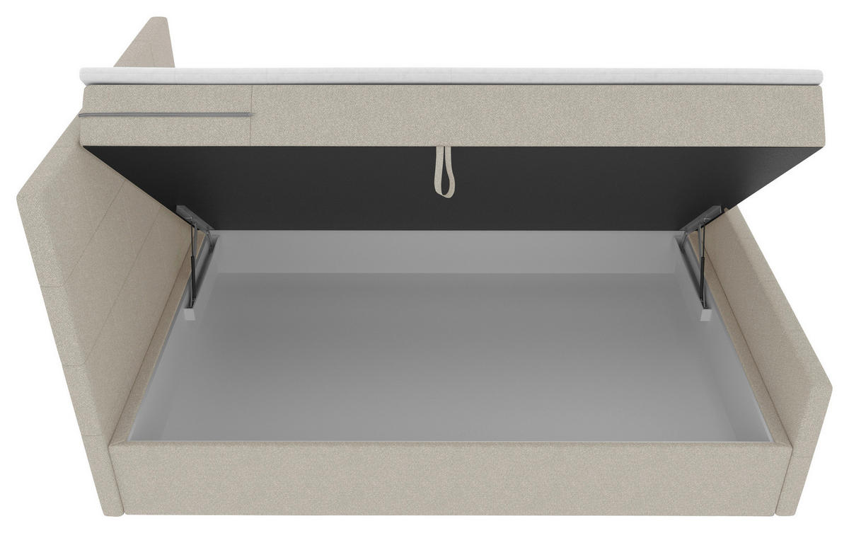 BOXBETT 100/200 cm  in Beige  - Beige, KONVENTIONELL, Kunststoff/Textil (100/200cm) - Boxxx