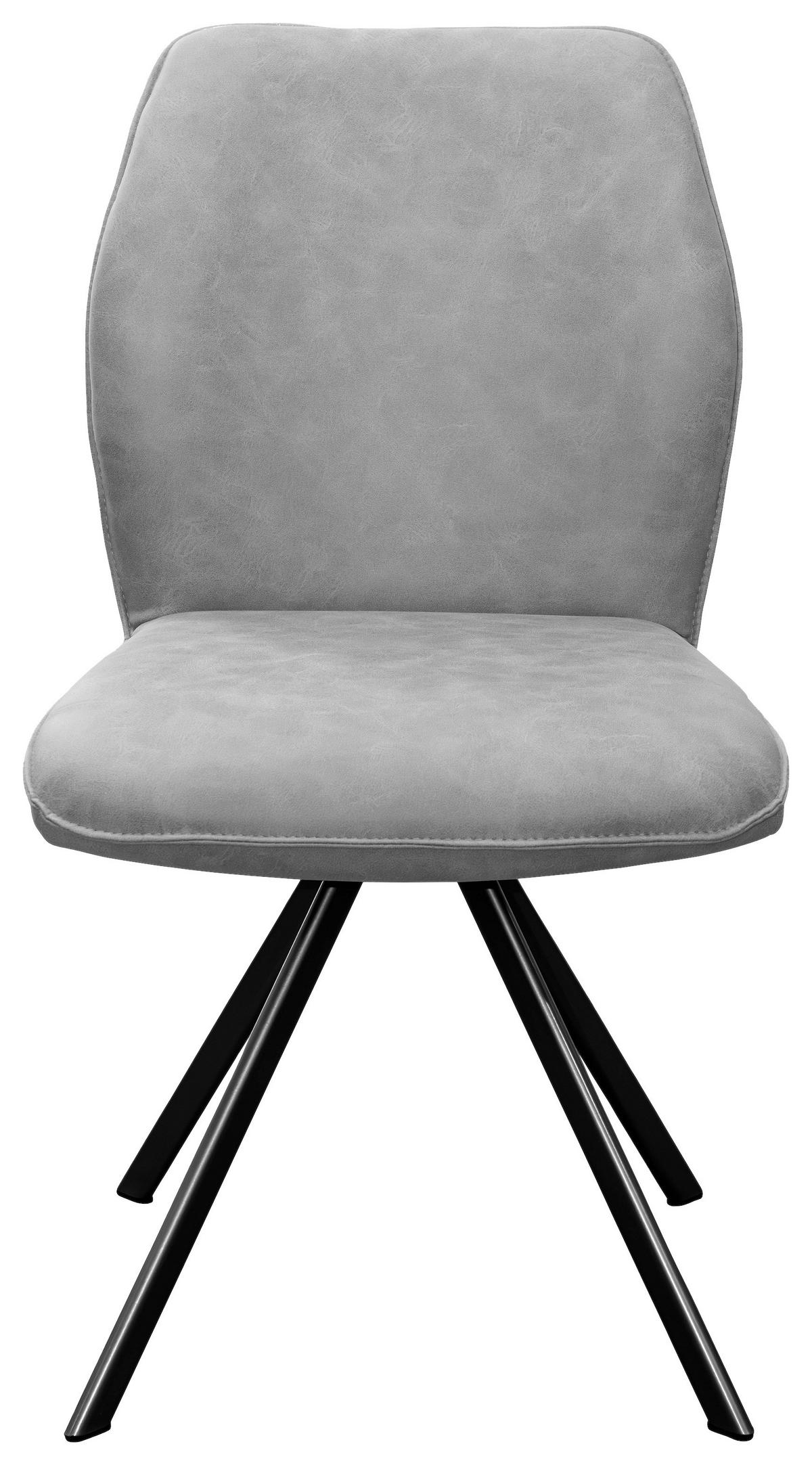 STUHL  Stoffauswahl Webstoff  Grau  - Schwarz/Grau, MODERN, Textil/Metall (50/64/87cm) - Livetastic