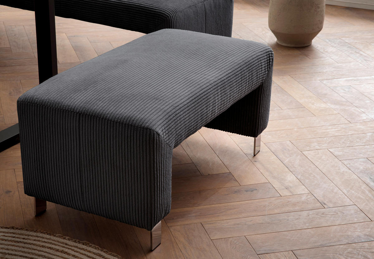 KLUPA  antracit  drvo, tekstil, drvni materijal      - srebrne boje/antracit, Moderno, drvni materijal/drvo (100/50/53cm) - Livetastic