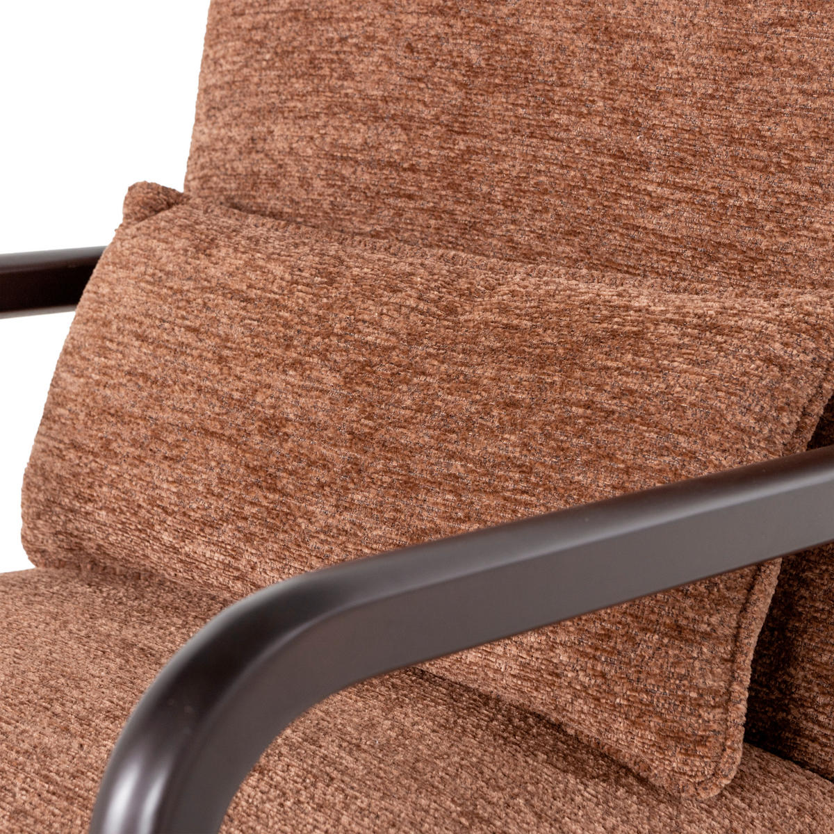 SESSEL in Chenille Braun, Dunkelbraun  - Dunkelbraun/Braun, MODERN, Holzwerkstoff/Textil (67/75/82cm) - Livetastic