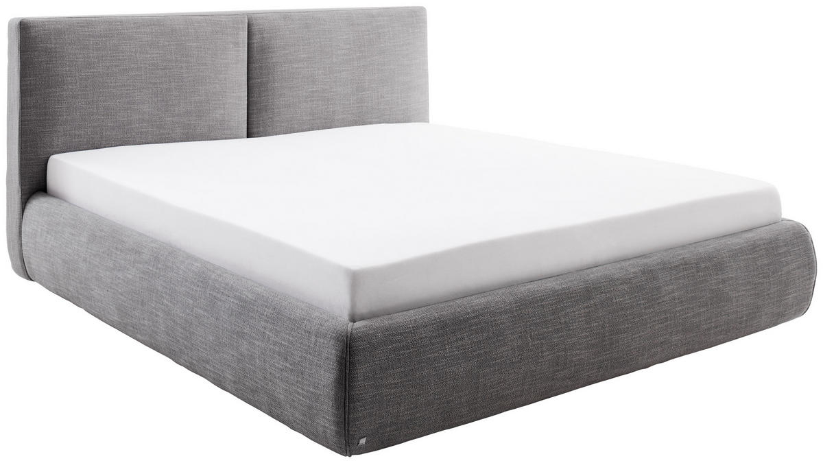 POLSTERBETT 180/200 cm  in Anthrazit  - Anthrazit/Naturfarben, Modern, Holz/Textil (180/200cm) - Livetastic