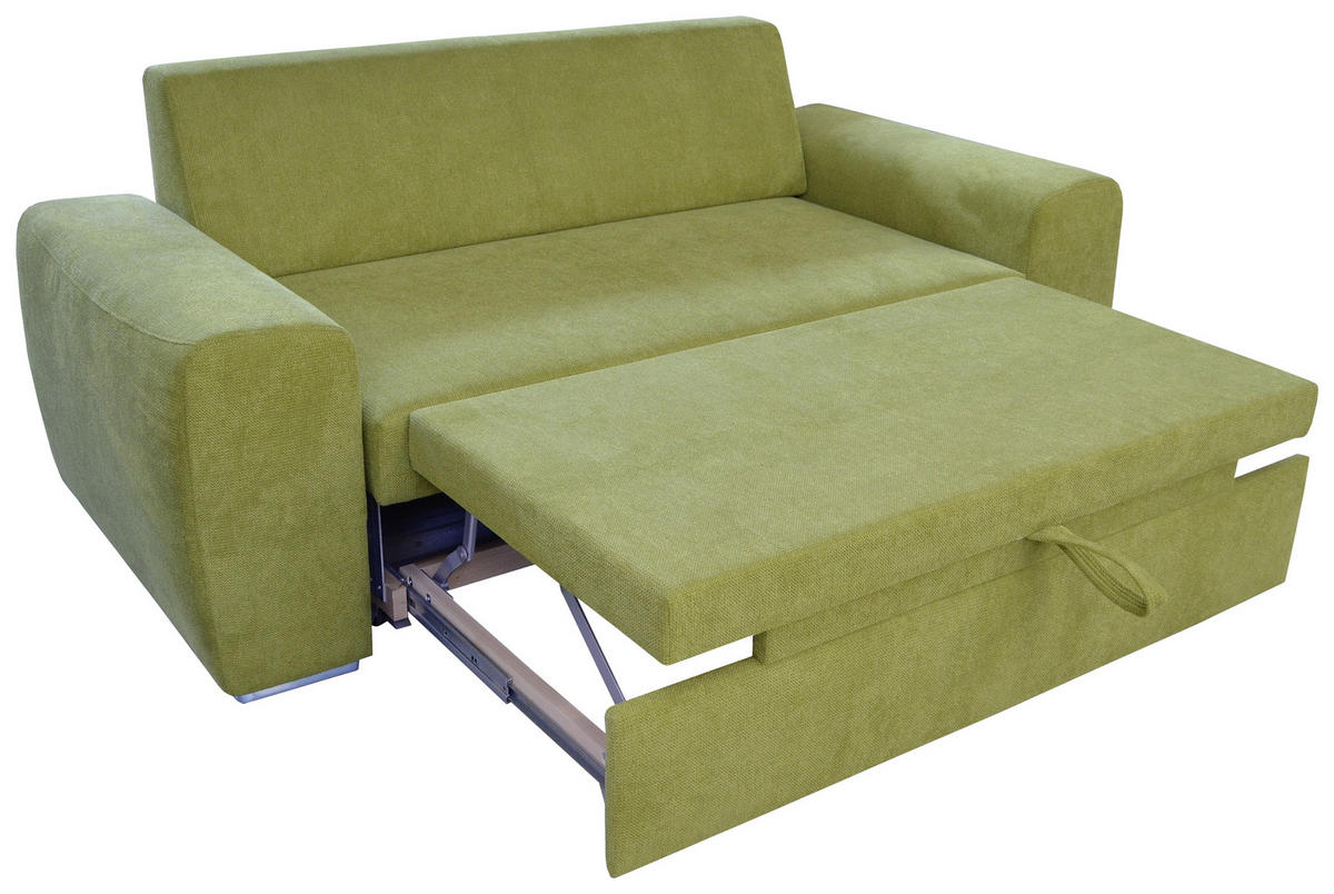 SCHLAFSOFA in Beige  - Chromfarben/Beige, Design, Holz/Textil (199/92/97cm) - Hom`in