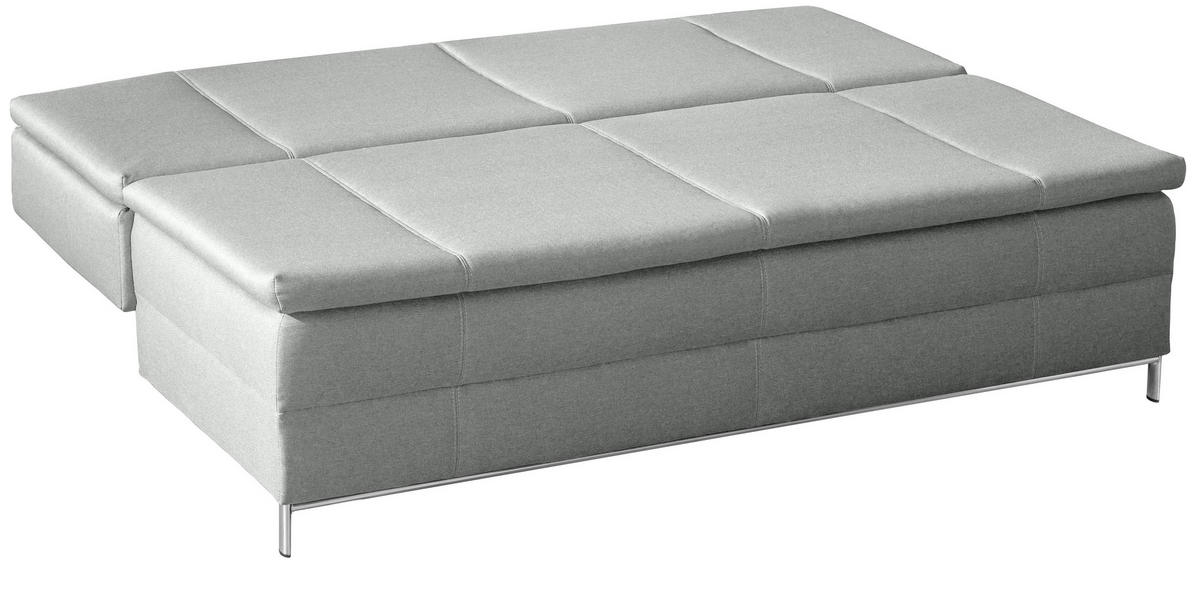 ZOFA BOXSPRING,  svetlo siva tekstil  - barve kroma/svetlo siva, Design, kovina/tekstil (200/93/107cm) - Novel