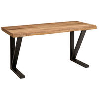 PSACÍ STŮL, přírodní barvy, černá, 160/76/80 cm - černá/přírodní barvy, Moderní, kov/dřevo (160/76/80cm) - Livetastic