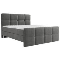 Pat Tip Boxspring Fără Arcuri, 160/200 cm, grafit - culoare crom/grafit, Modern, lemn/metal (160/200cm) - Esposa