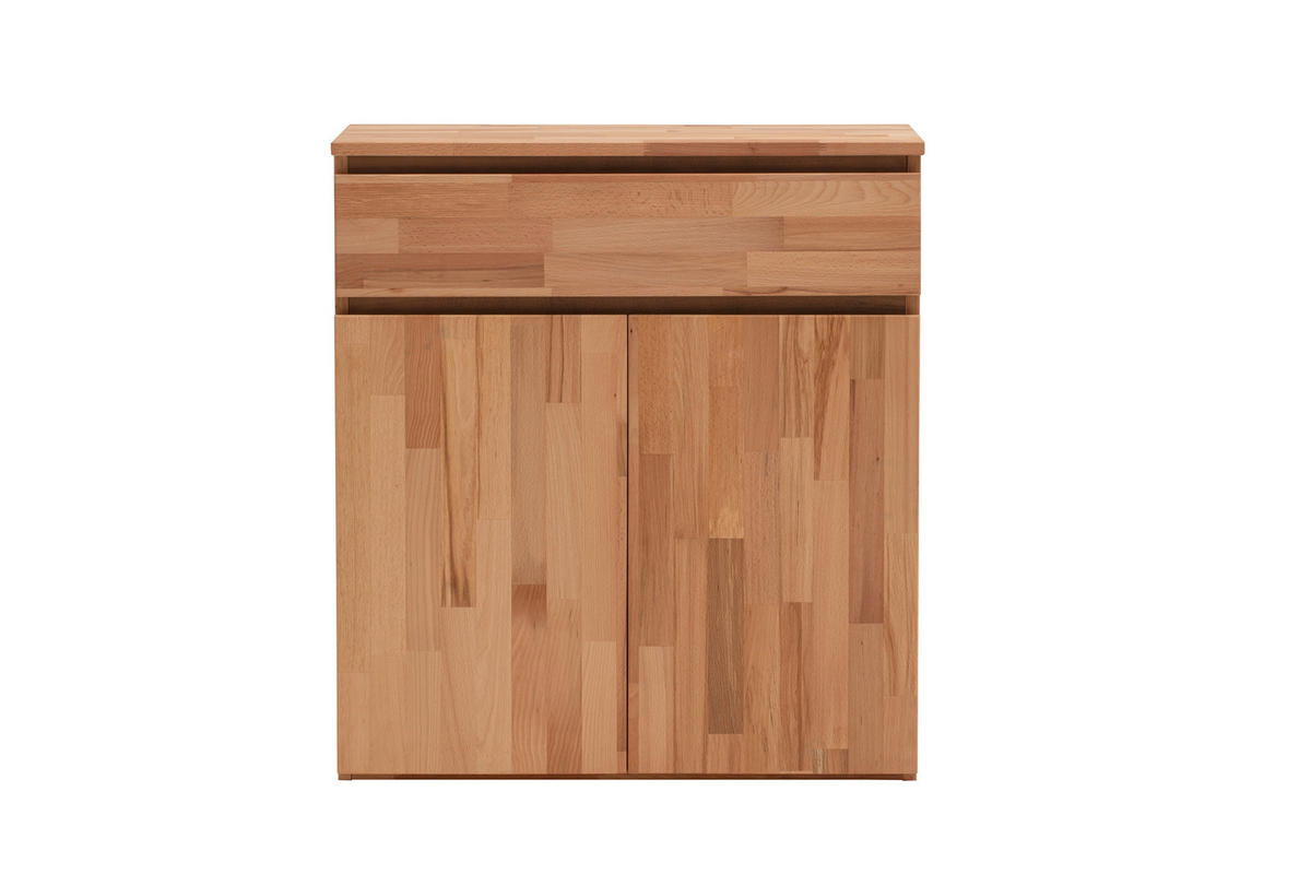 KOMMODE , 80/88/39 cm, 1 Schublade(n)  - Kernbuche, Natur, Holz (80/88/39cm) - Linea Natura