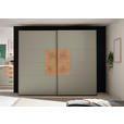 SCHWEBETÜRENSCHRANK  in Salbeigrün, Eiche Artisan  - Salbeigrün/Schwarz, KONVENTIONELL, Holzwerkstoff/Metall (270/225,5/63,7cm) - Xora