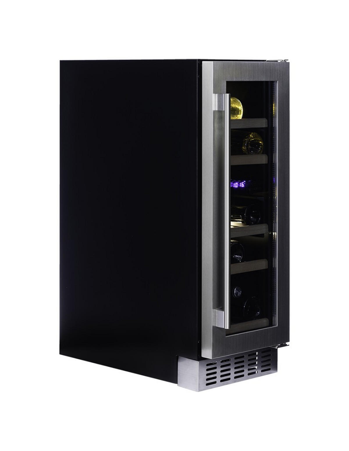 WEINKÜHLSCHRANK DAUF-17.58DSS  - Edelstahlfarben, Basics, Glas/Holz (29,5/82/57cm)