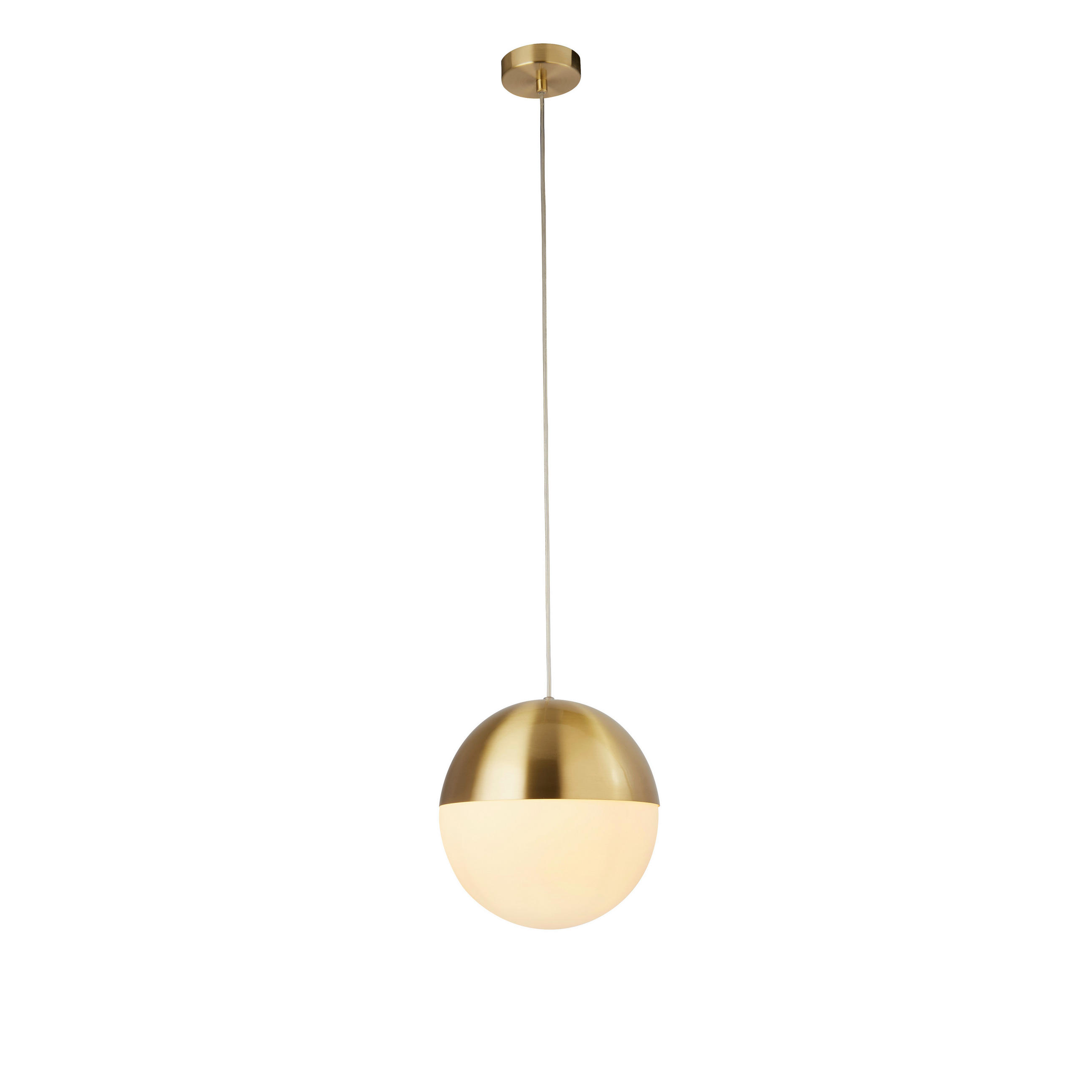 HÄNGELEUCHTE Endor 25/150 cm   - Messingfarben, Design, Glas/Metall (25/150cm)