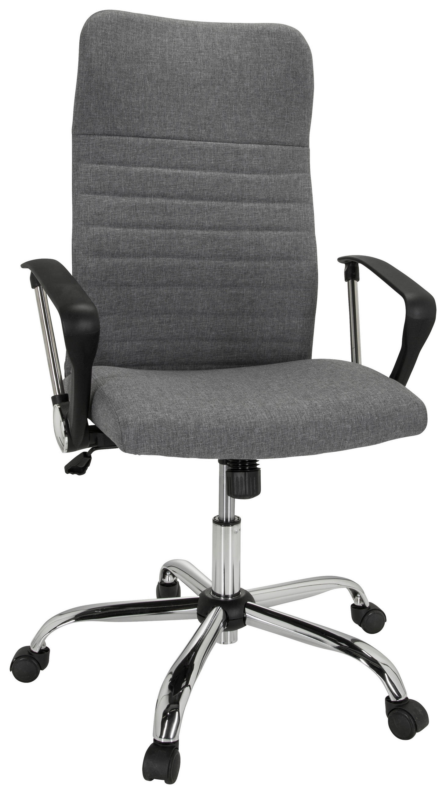 OTOČNÁ ŽIDLE, plochá tkanina, šedá - šedá/černá, Moderní, kov/textil (72/113/55cm) - MID.YOU