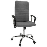 SNURRSTOL  i flatväv grå  - silver/svart, Modern, metall/textil (72/113/55cm) - MID.YOU
