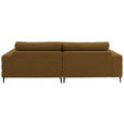ECKSOFA  in Flachgewebe Goldfarben  177/253 cm  - Goldfarben/Schwarz, Design, Textil/Metall (177/253cm) - Dieter Knoll
