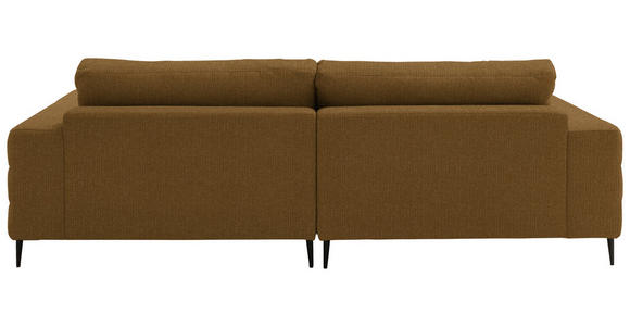 ECKSOFA  in Flachgewebe Goldfarben  177/253 cm  - Goldfarben/Schwarz, Design, Textil/Metall (177/253cm) - Dieter Knoll
