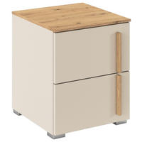 NACHTSCHRANK 40/49/42 cm  - Champagner/Alufarben, Design, Holz/Holzwerkstoff (40/49/42cm) - Stylife