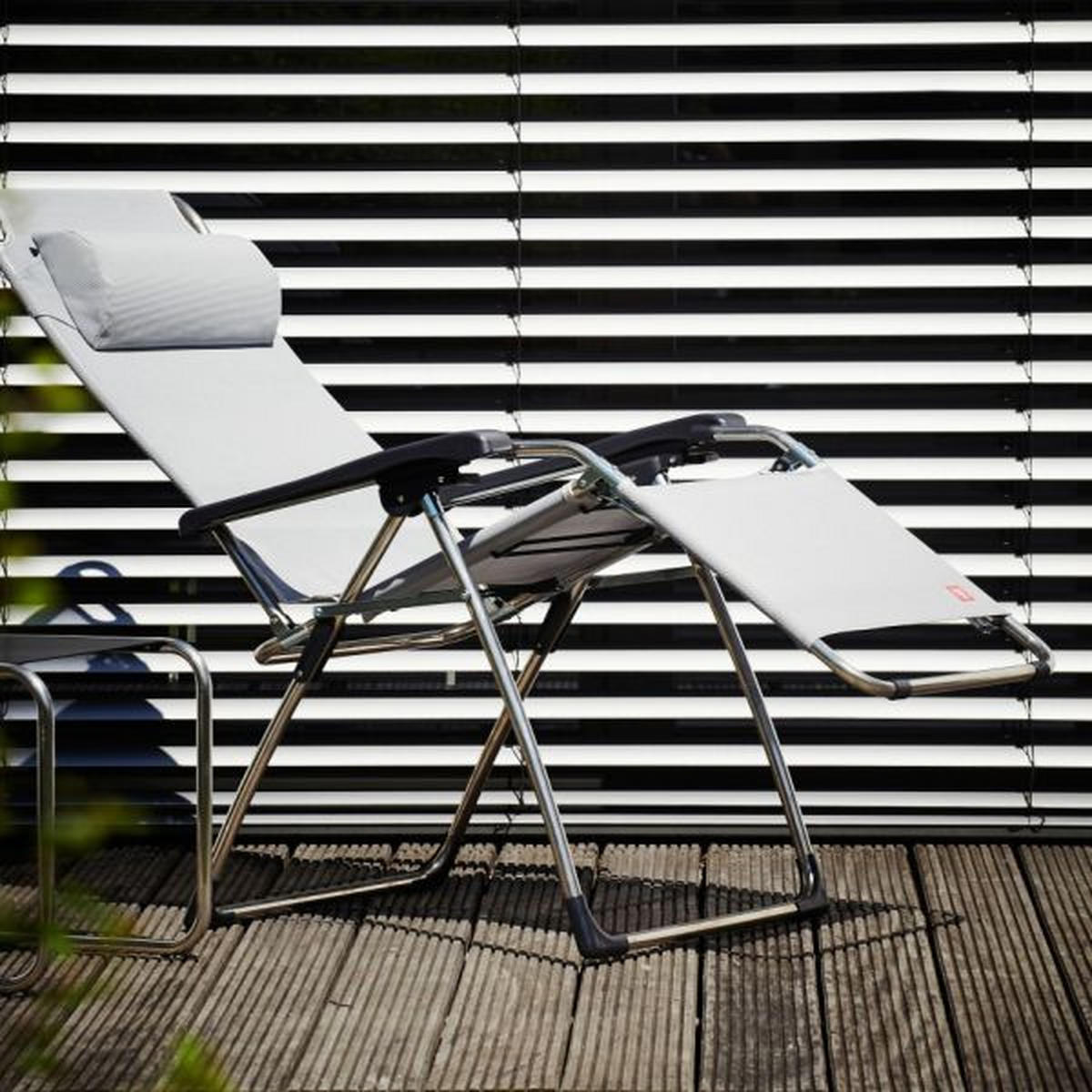 GARTEN-RELAXSESSEL 70/136/86 cm  - Taupe/Silberfarben, Design, Kunststoff/Textil (70/136/86cm) - FIAM