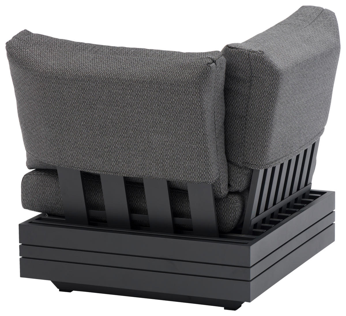 LOUNGEECKTEIL - Dunkelgrau/Graphitfarben, Design, Textil/Metall (74/76/68cm) - Zebra 