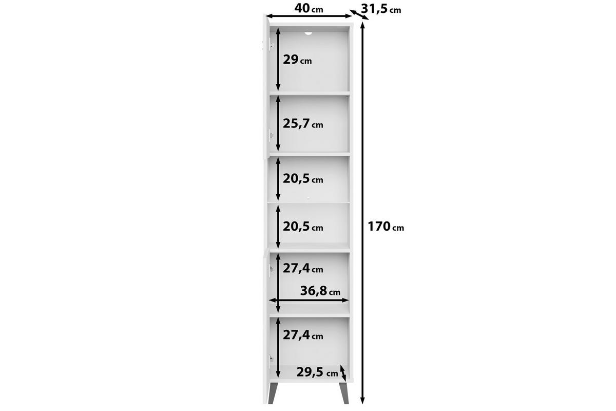 VITRINE  in Kaschmir  - Kaschmir/Schwarz, Design, Glas/Holzwerkstoff (40/170/31,5cm) - P & B