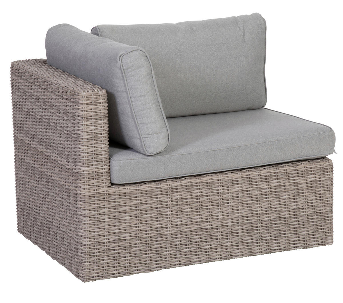 LOUNGEGARNITUR   93/65/71 cm Stahl  - Grau, Basics, Glas/Textil (93/65/71cm) - Gardenson