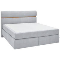BOXSPRINGBETT 180/200 cm  in Eichefarben, Hellgrau  - Eichefarben/Hellgrau, Konventionell, Holz/Kunststoff (180/200cm) - Dieter Knoll