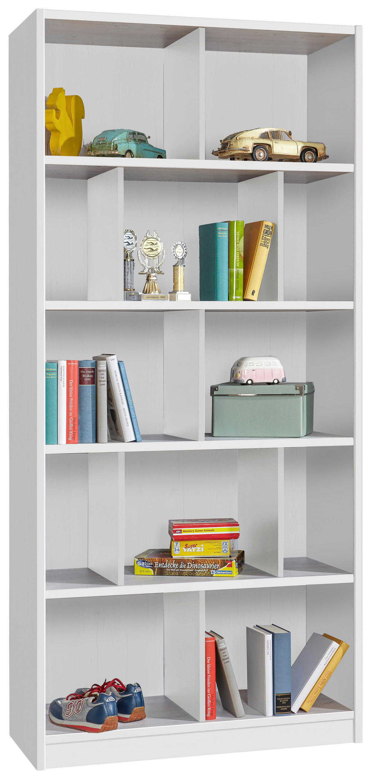 REGAL  90/197/38 cm Weiß  - Weiß, KONVENTIONELL, Holzwerkstoff (90/197/38cm) - Carryhome