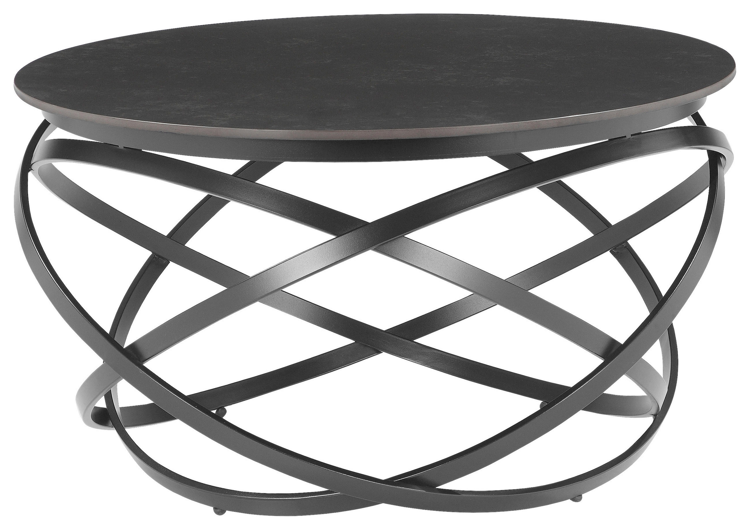 SOFFBORD i metall, keramik 80/80/45 cm  - grå/svart, Design, metall/keramik (80/80/45cm) - Stylife