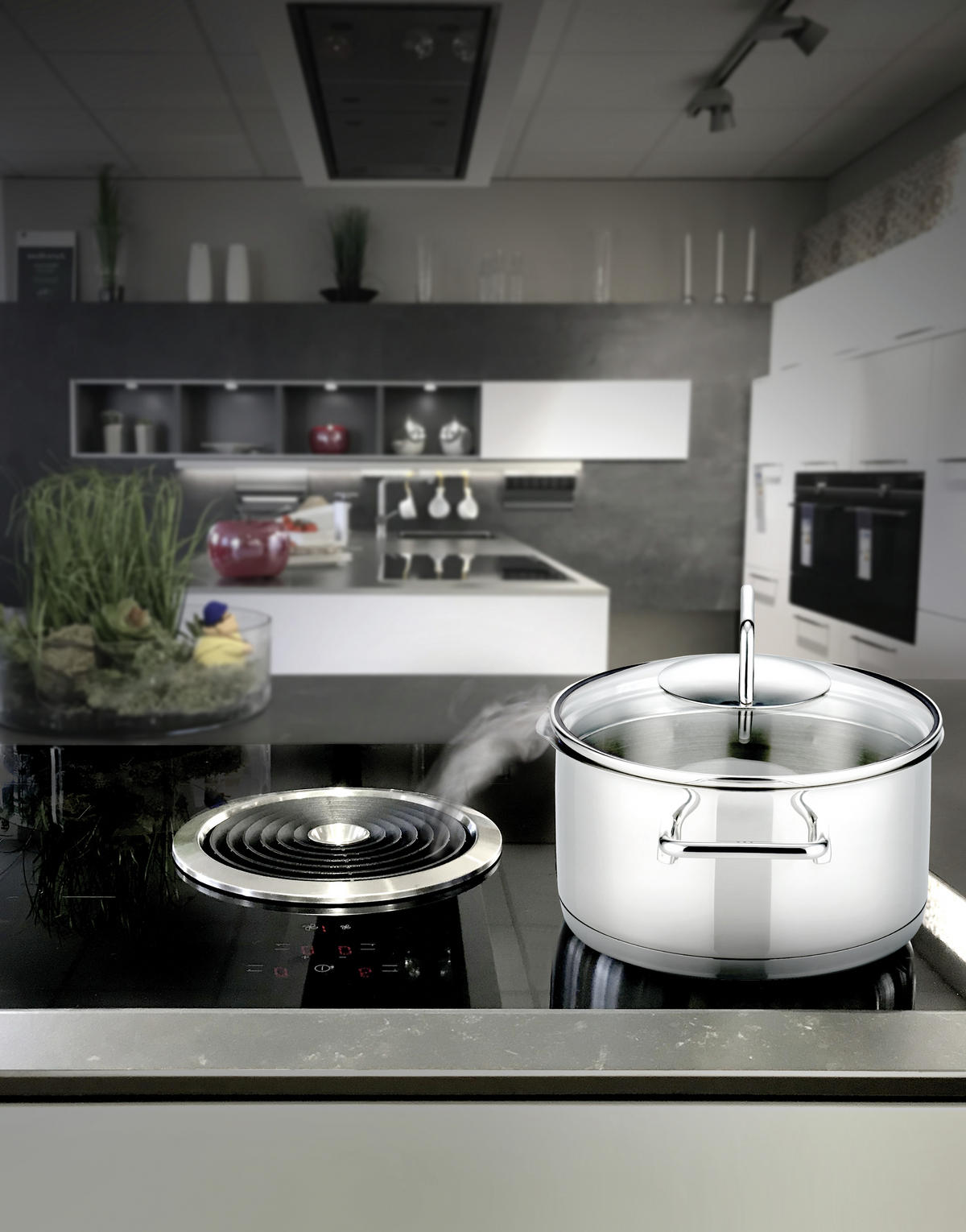 KOCHTOPFSET Smart Steam 4-teilig  - Edelstahlfarben, Basics, Metall - ELO