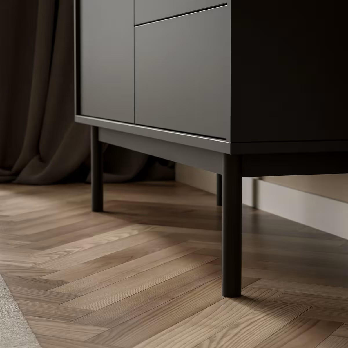 HIGHBOARD Viva  in 104/139,5/39 cm  - Goldfarben/Schwarz, Design, Holz/Holzwerkstoff (104/139,5/39cm) - Boxxx