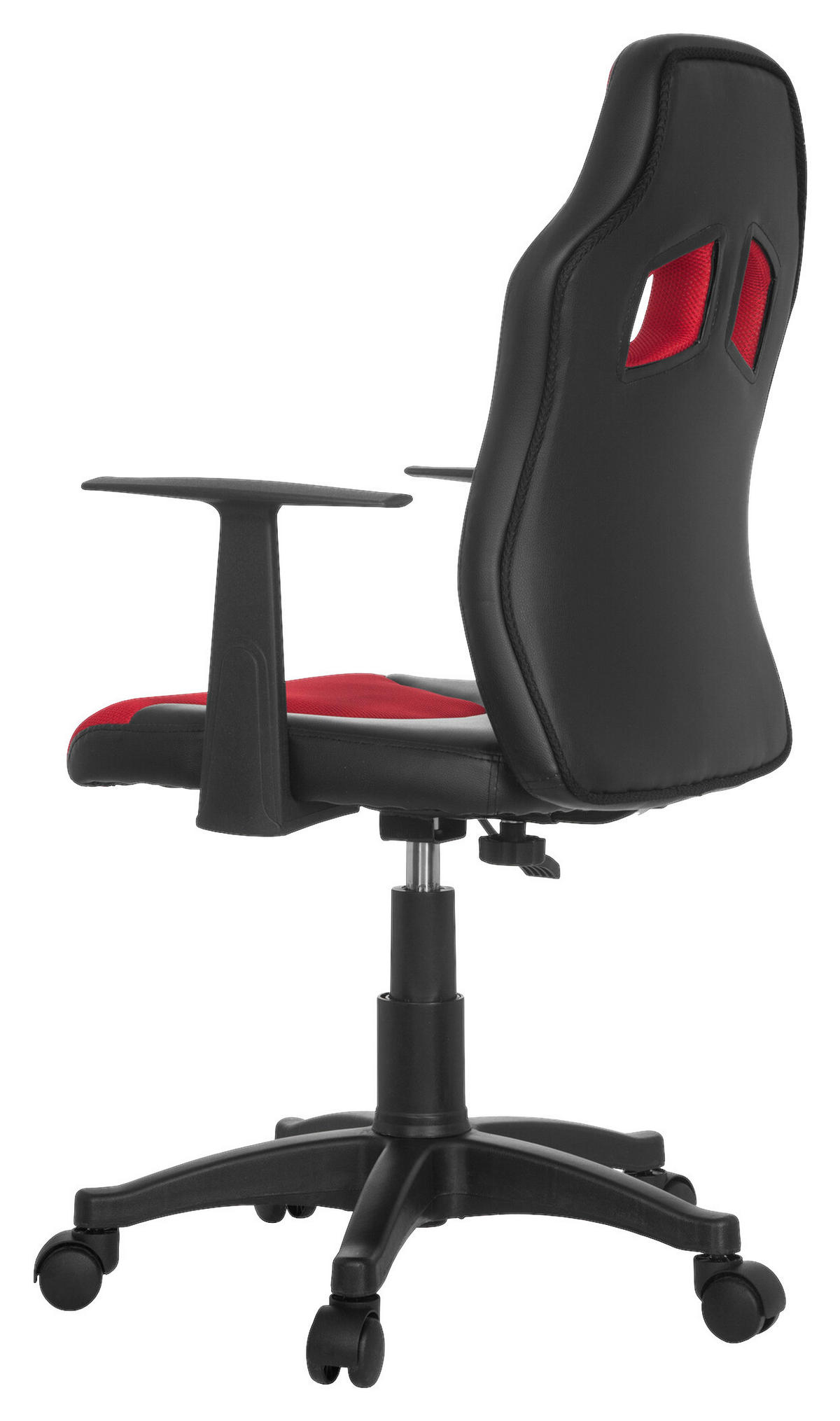 JUGENDDREHSTUHL Rot, Schwarz  - Rot/Schwarz, Basics, Kunststoff (54/90-100/48cm) - MID.YOU