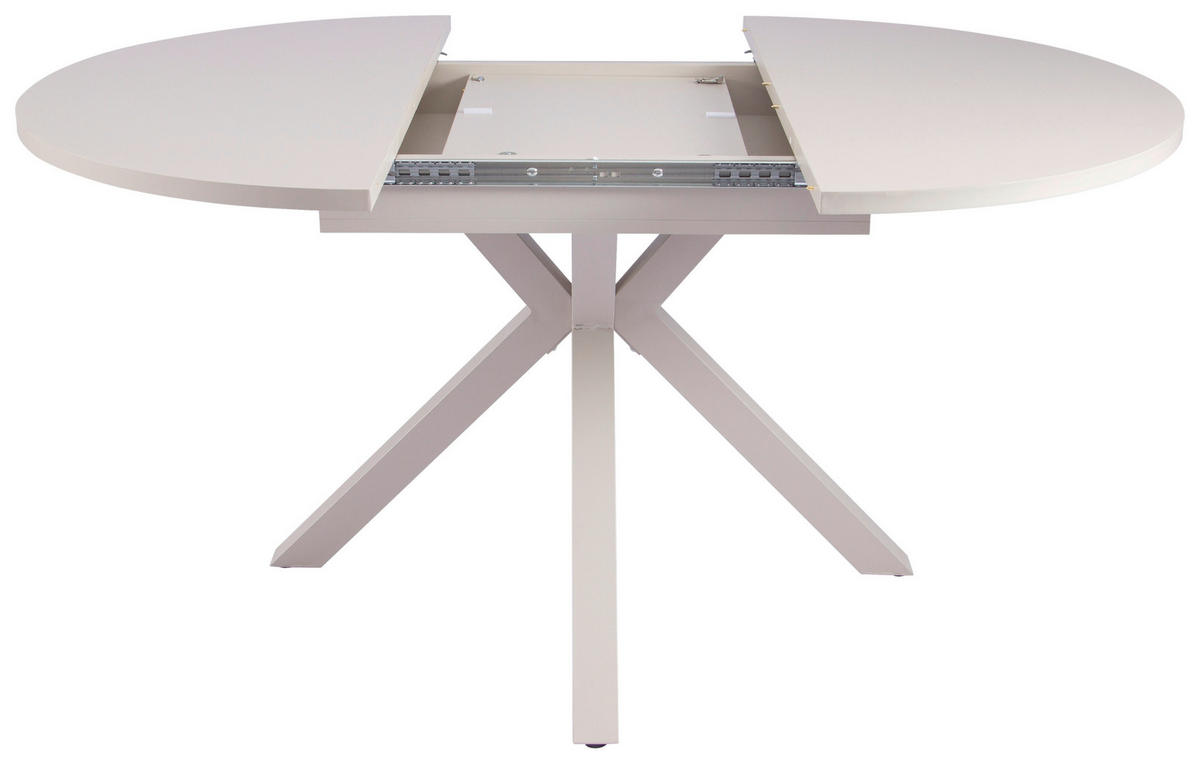 ESSTISCH 110/150/110/76 cm Nachbildung  Metall, Holzwerkstoff ausziehbar oval Kaschmir  - Kaschmir, MODERN, Holzwerkstoff/Metall (110/150/110/76cm) - Livetastic