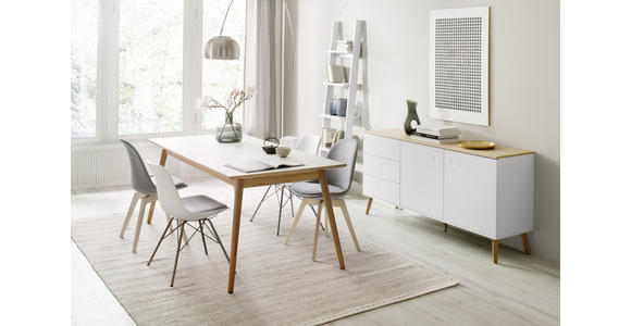 SIDEBOARD 162/79/43 cm - Eichefarben/Weiß, Design, Holz/Holzwerkstoff (162/79/43cm) - Ambia Home