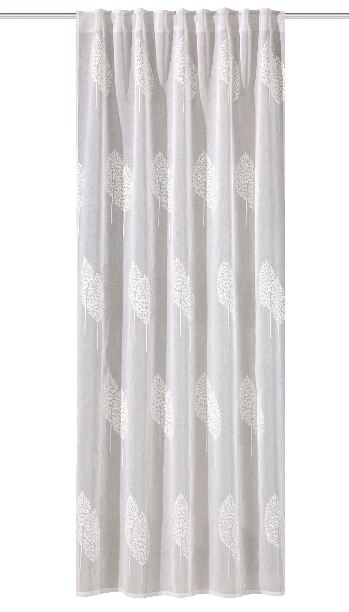 FERTIGVORHANG  transparent   140/245 cm  - Weiß, Basics, Textil (140/245cm)