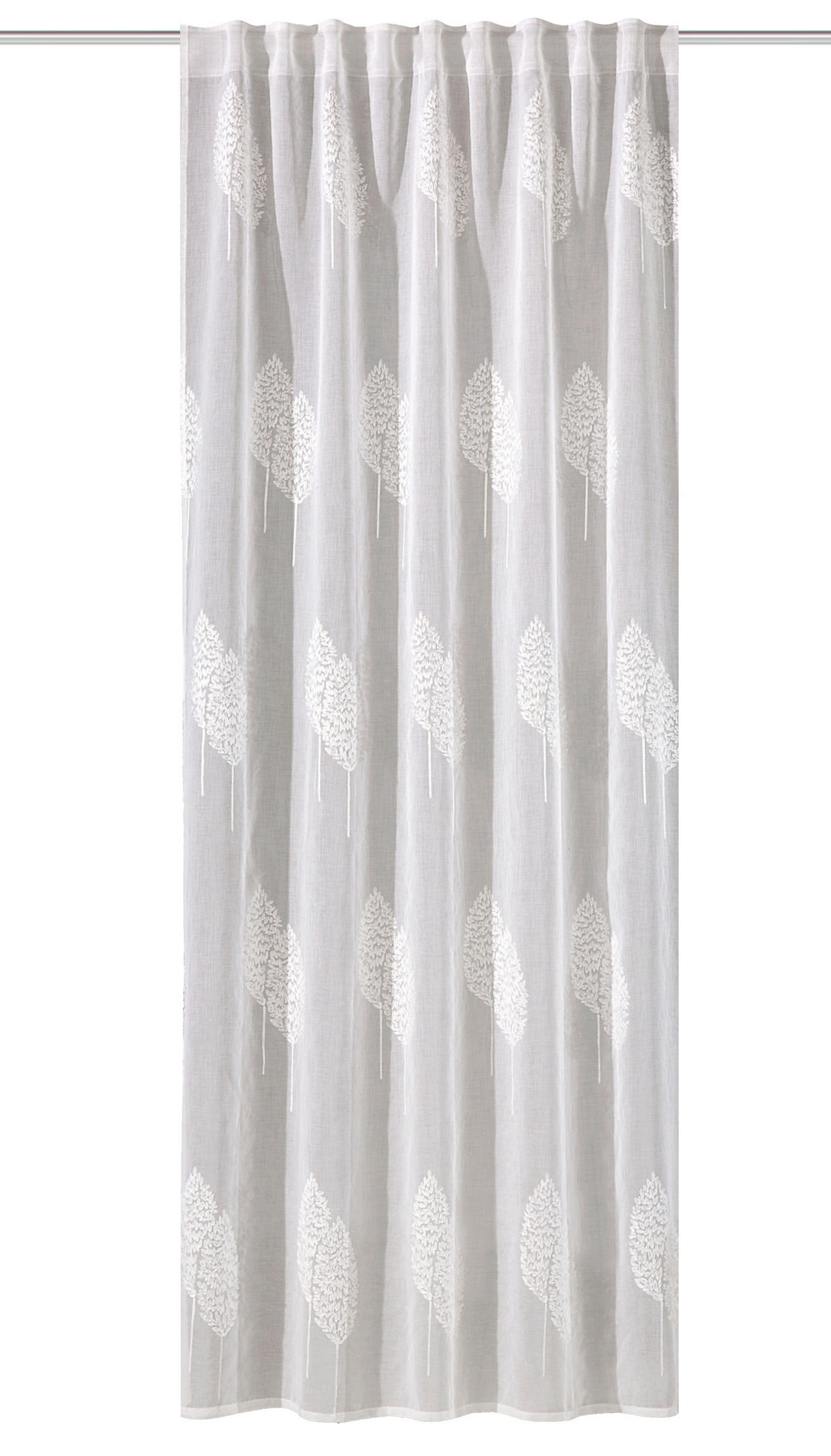 FERTIGVORHANG  transparent   140/245 cm  - Weiß, Basics, Textil (140/245cm)
