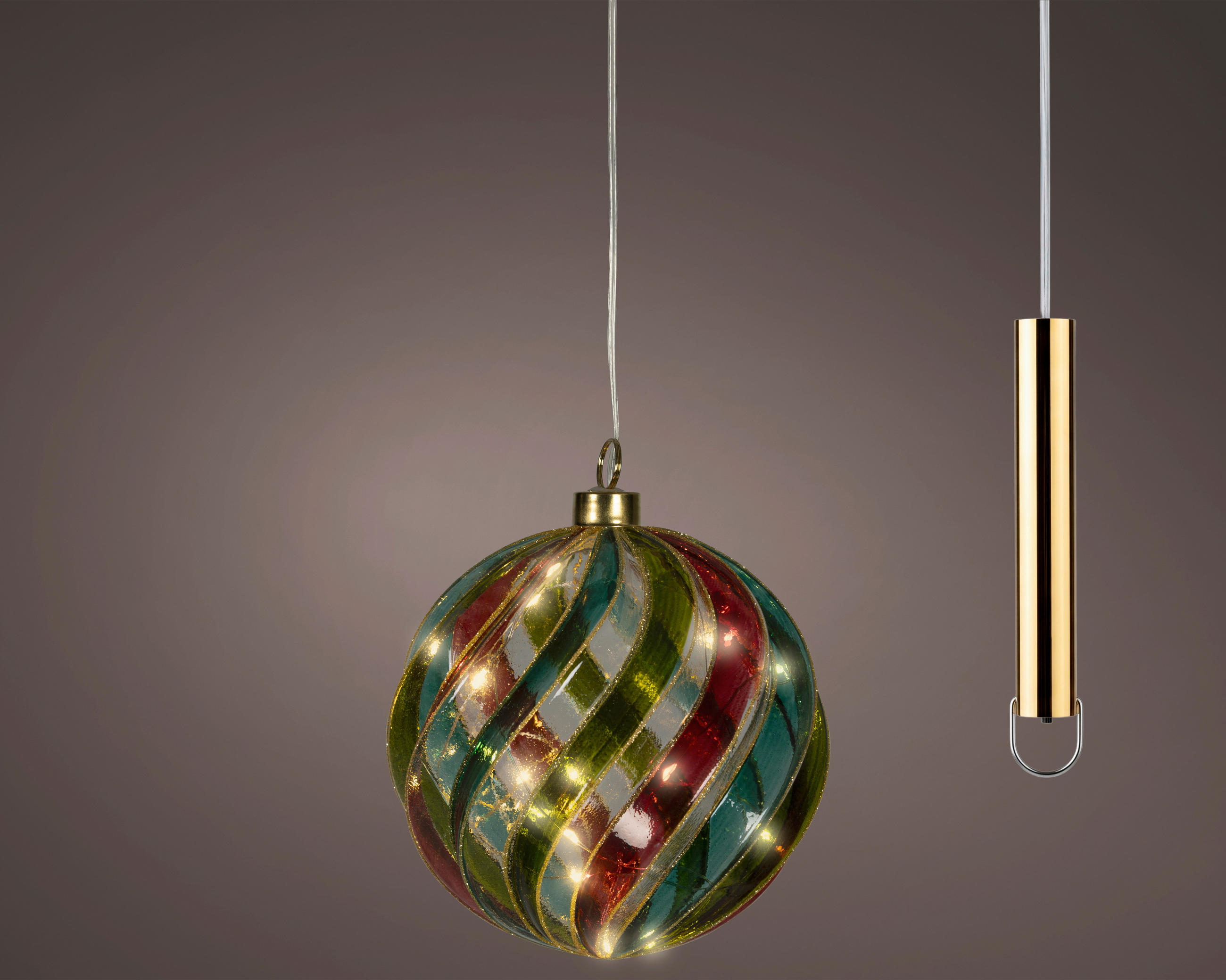 LED KARÁCSONYI FIGURA - többszínű, Basics, üveg (14/14/14cm)