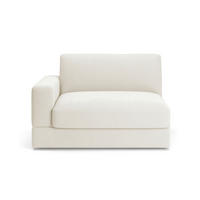 SOFAELEMENT FABIO E Mikrofaser Elfenbein  - Elfenbein/Schwarz, MODERN, Kunststoff/Textil (132/87/108cm) - Sit & More