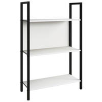 REGAL  56/100/24 cm Weiß  - Schwarz/Weiß, KONVENTIONELL, Holzwerkstoff/Metall (56/100/24cm)