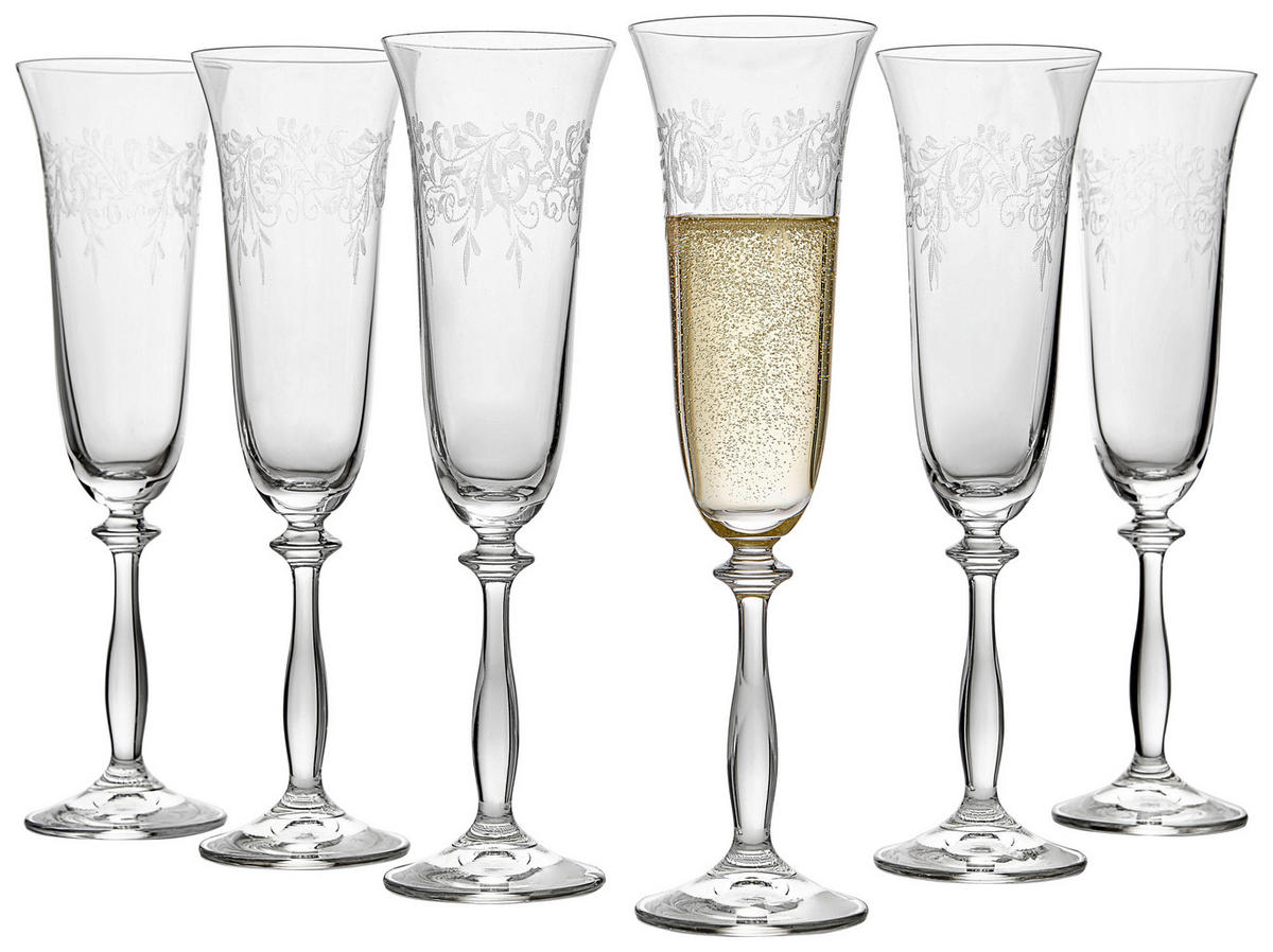 SEKTGLAS-SET  6-teilig  - Klar, Trend, Glas (25cm) - Novel