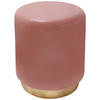 BEISTELLTISCH Rosa, Goldfarben rund  - Goldfarben/Rosa, Design, Metall (35/44,5cm) - Kayoom