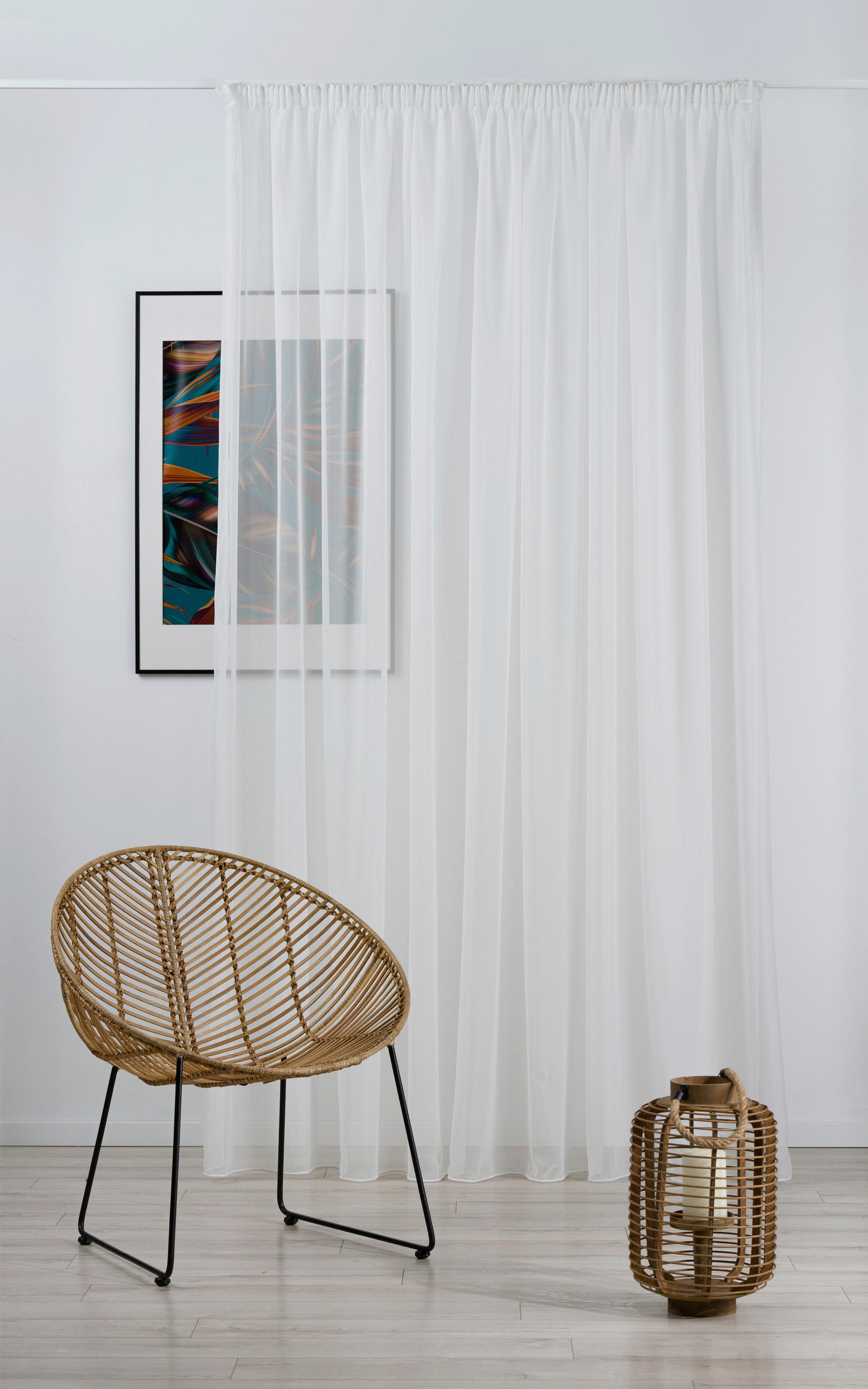 PERDEA CONFECȚIONATĂ transparent  - bej, Basics, textil (300/245cm)